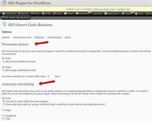 smart linking for search engine optimization with WordPress